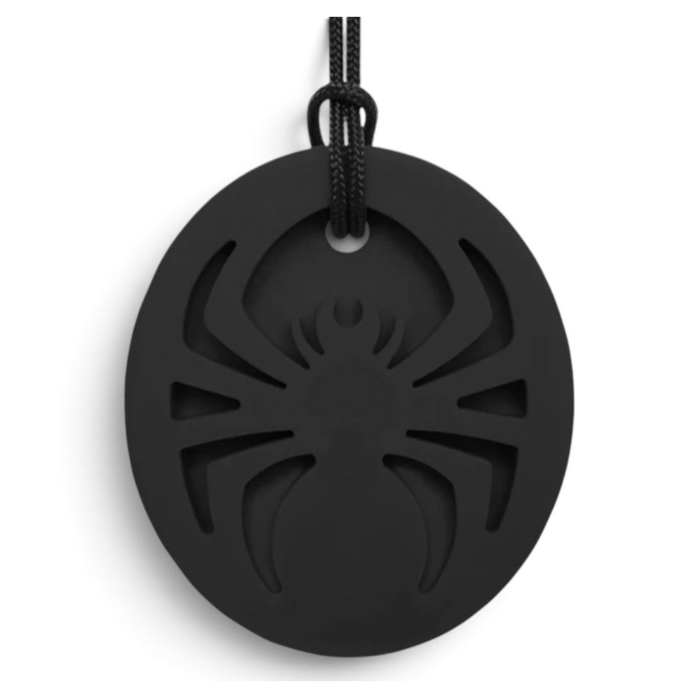 ARK Spider Bite Chewable Necklace Autism Sensory Tool Black Moderate +Extra Cord